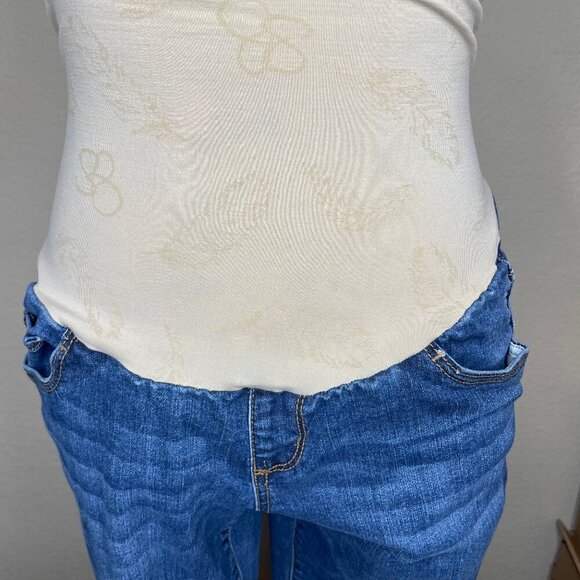 Jessica Simpson 2 pcs Maternity Secret Belly Fit Skinny Leg Jeggings Dark Wash M - Picture 7 of 13